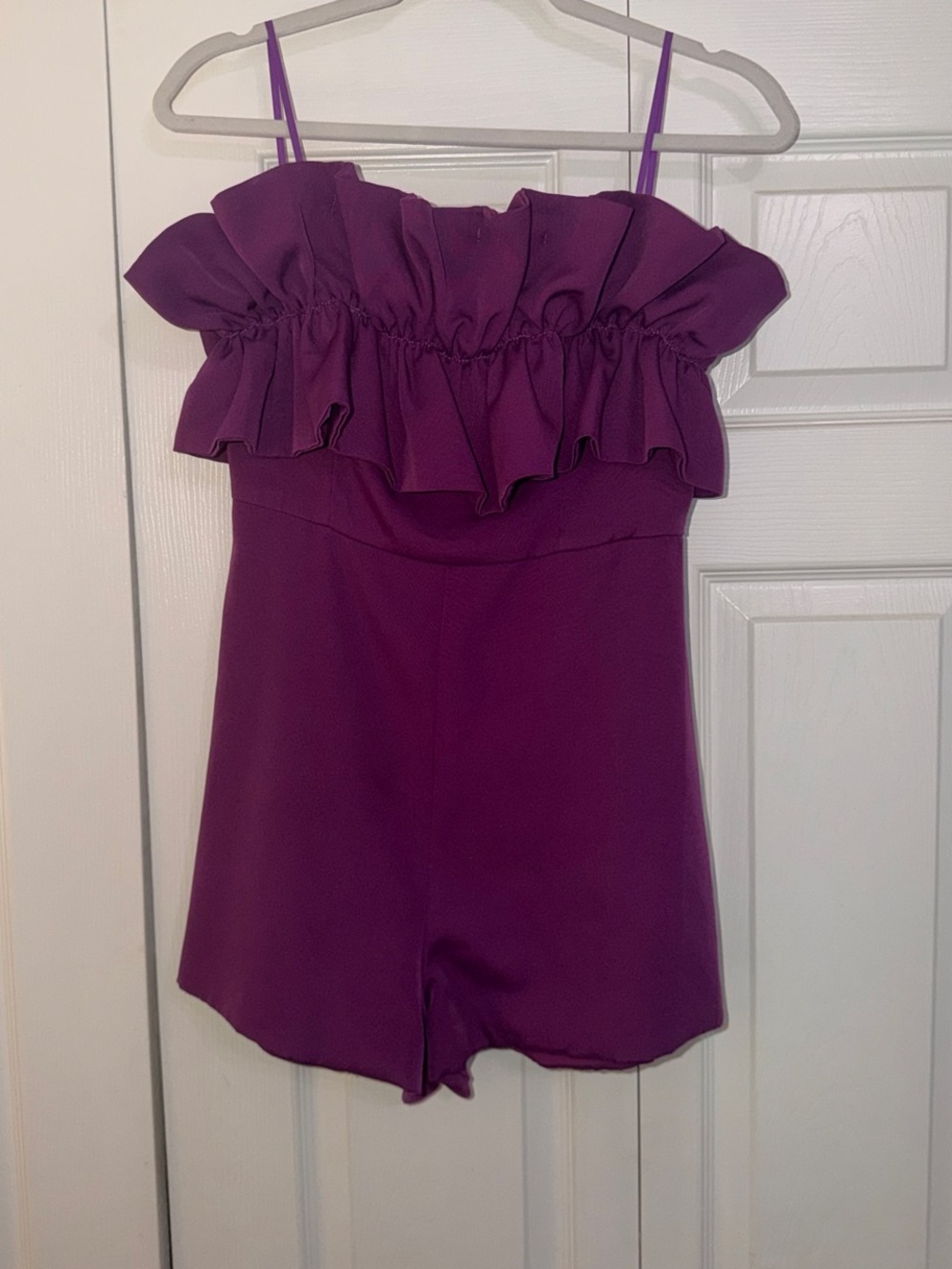 Women’s Purple Ruffle Romper